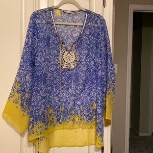 Soft Surroundings embellished top. Size XL.